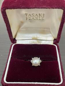 タサキ TASAKI リング アコヤ真珠 8.5mm ダイヤ K14 WG パール 指輪 田崎真珠 Akoya Pearl Ring 