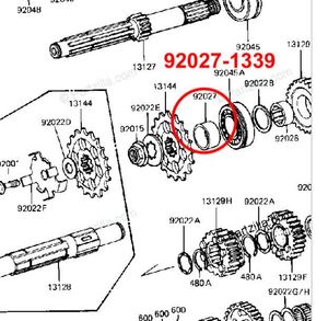 92017-1339 Z1000R Z1000J Z1100R GPz1100 Z1100GP KZ1000Pトランスミッションカラー　焼結含油合金