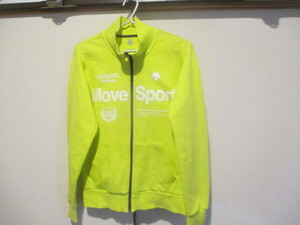 ※L ■DESCENTE Move Sport■ジャージジャケット●イエロー グリーン系　used　 