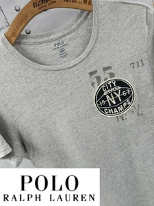 SALE！売り切り！RALPH LAUREN ステンシル Tシャツ 両面プリント ワッペン ラルフローレン 1967 NY CITY CHAMPS ヴィンテージ　