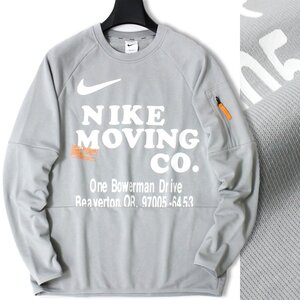 新品 秋冬 NIKE ナイキ フレンチテリー スウェット トレーナー M クルーネック プルオーバー ビッグロゴ ジップポケット 軽量 ◇CQ2962A