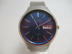 SEIKO セイコー LM ロードマチック 腕時計 5606-8120 25石 アナログ 自動巻き 3針 デイデイト メンズ ブルー文字盤 稼働品