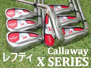 【レフティ】 キャロウェイ　X SERIES 2018USモデル　純正スチール UNI　4-P　7本セット　左利きメンズアイアン Callaway エックスシリーズ