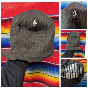 VOLCOM BEANIE CAP ニットキャップ ニット帽 ビーニー サイズF グレー ボルコム スノーボード SURF SK8 