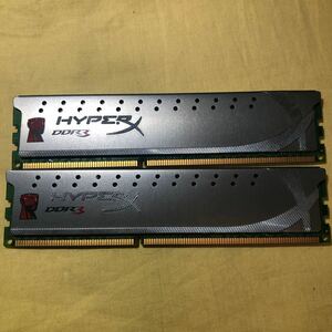 送料１８５円 Kingston HyperX KHX1600C9D3X2K2/4GX 4GB(2x2GB) PC3-12800 DDR3-1600MHz ラムキット