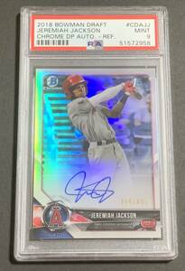 2018 Bowman Chrome Jeremiah Jackson Refractor Auto /499 CDA-JJ 1st Angels MLB PSA 9 ジェレマイアジャクソン　サイン　リフラクター