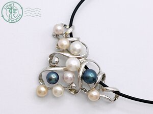 BA0604901　★ パール 真珠 925 刻印 ネックレス 兼 ブローチ ペンダント シルバー アクセサリー ジュエリー　レディース