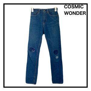 COSMIC WONDER　刺繍ワッペン付き　デニムパンツ　レディース　日本製