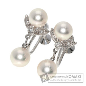 MIKIMOTO ミキモト アコヤパール 真珠 イヤリング K18ホワイトゴールド レディース 中古