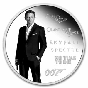 [保証書・カプセル付き] 2024年 (新品) ツバル「ジェームズ ボンド・007 レガシー シリーズ 第5弾」純銀 1オンス プルーフ 銀貨