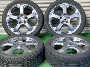 【ホイール良好！】ホンダ RN系 ストリーム 純正 17in 6J +55 PCD114.3 WANLI S-1097 215/45R17 HONDA オデッセイ ステップワゴン 