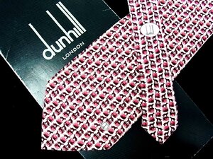 ♪今週の特売980円～♪1735♪状態並品【dunhill】ダンヒル【犬 いぬ 動物 dロゴ 柄】ネクタイ♪