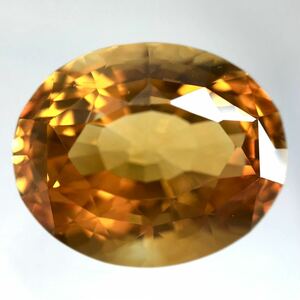 (天然シトリン9.556ct)m 約14.8×12.4mm ルース 裸石 宝石 ジュエリー クォーツ 黄水晶 jewelry citrine テDE0i