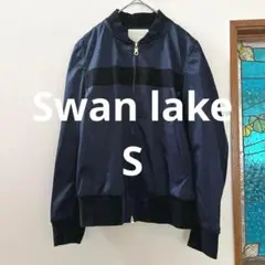 ★swanlake スワンレイク　ダブルジップナイロンジャケット　紺　S