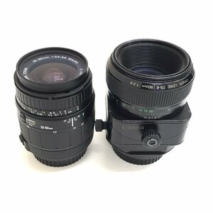 中古品 動作未確認 現状渡し カメラレンズ キャノン TS-E 90mm F2.8 シグマ 28-80mm 1：3.5-5.6 EFマウント 計2本 質屋出品