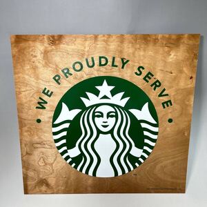 本物保証★スターバックス STARBUCKS 旧ロゴ ロゴデザイン 木製風看板　世田谷ベース　インテリア　ディスプレイ　店舗用品