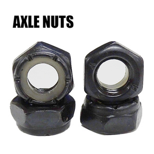 SW AXLE NUTS/アクセルナット BLACK/ブラック 4個1セット スケートボード用パーツ スケボーSK8 工具別売り 2022[返品、交換不可]