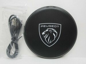 ★超レア　稀少★入手困難★PEUGEOT　プジョー★ロゴ入り ワイヤレス充電器★黒 ブラック★ 新品★クリックポスト送料１９８円★