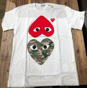 COMME des GARCONS PLAY　白Tシャツ　メンズXL　AZ-248