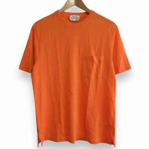 美品 22SS HERMES エルメス 半袖 クルーネック Tシャツ カットソー M オレンジ