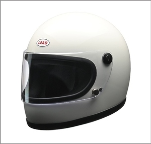 フルフェイスヘルメット　 RX-100R-WH　ホワイト　フリー（57～60cm未満)サイズ　RX-100R WH リード工業