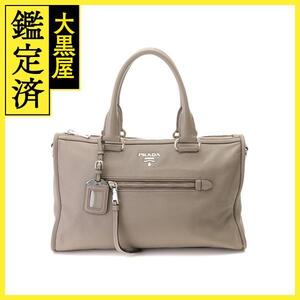 PRADA プラダ 　2way　バッグ グレージュ レザー　2141300438426　【434】