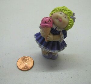 Vtg 1984 Cabbage Patch Kids BLONDE GIRL Ice Cream Cone Treat TOY CPK PVC Figure 海外 即決