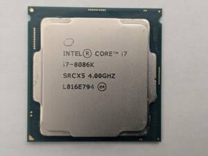 簡易チェック済み Intel Core i7-8086K 4.0GHz LGA1151