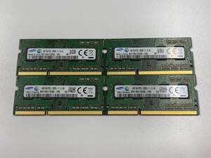 B2039)SAMSUNG 4GB 1Rx8 PC3L-12800S 中古動作品4枚＝16GB