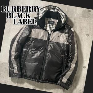 BURBERRY BLACK LABEL ダウンジャケット ホースロゴ y2k