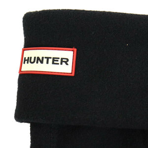 HUNTER (ハンター) UAS3400RCF RECYCLED FLEECE TALL BOOT SOCK リサイクルフリース ブーツソックス トール用 HU239 BLACK Mサイズ-UK3-UK5