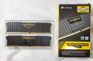 【中古】Corsair CMK64GX4M2E3200C16 / DDR4-3200 32GB 2枚