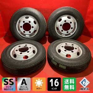 【個人宅配送不可】新車外し品 205/85R16 16×5.5J 127-8TC 6H 2022～2023年製 エルフ等 タイヤ＆ホイール4本SET【47139884】