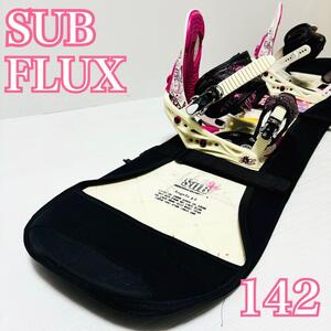 SUB 142cm スノーボード FLUX バイン 初心者 入門 スノボカバー エスユービー フラックス ビンディング かわいい レディース 女性 ジュニア