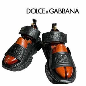 【幻の逸品】本物保証◆Dolce&Gabbana ドルチェアンドガッパーナ ◆厚底 ブランドロゴ ストラップ サンダル スニーカー CS1674 サイズ 26.0