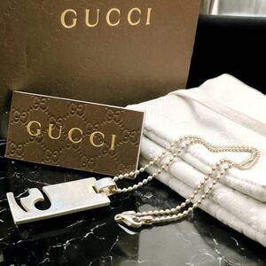 ★良品 GUCCI グッチ CANCER 蟹座 ネックレス Silver 925 6826E 6969 アクセサリー プレート ヴィンテージ ペンダント SV925 シルバー 星座