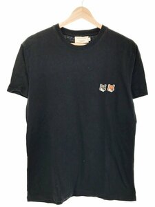 MAISON KITSUNE メゾンキツネ フォックスパッチクルーネックTシャツ チャコール S KMM-49060-A ITBO29SYH3S0