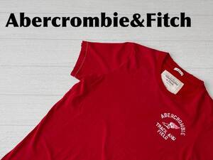 ☆送料無料☆ Abercrombie&Fitch アバクロンビー&フィッチ アバクロ 古着 半袖 Tシャツ メンズ M レッド トップス 中古 即決