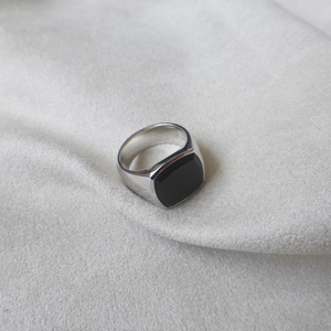 トムウッド （TOM WOOD） クッション リング ブラックオニキス Cushion Ring シルバー925 指輪 #54 14号 R74HQMBO01S925（新品）