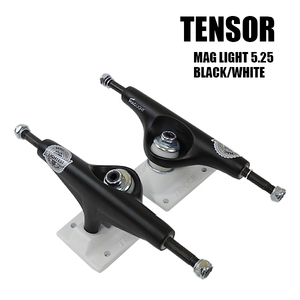 TENSOR/テンサー MAG LIGHT 5.25 BLACK/WHITE TRUCK トラック /TRUCK SK8 スケートボードトラック 空洞シャフト[返品、交換不可]
