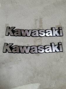 早い者勝ち！ アルミ製 Kawasaki エンブレム 2個