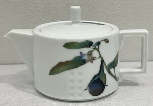 Noritake ノリタケ　ティーポット　茶こし付き　京香旬彩　賀茂茄子