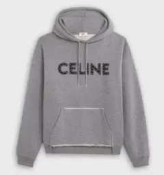 美品 CELINE スタッズパーカー ルーズ オーバーサイズ セリーヌ グレー