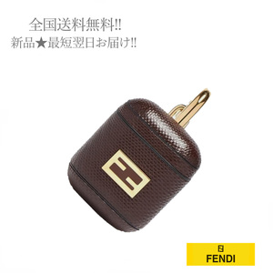 I270.. FENDI フェンディ Airpods case エアーポッズ ケース ユニセックス メンズ レディース 男 女 新品 ★ ブラウン