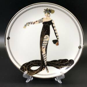 エルテ （Erte）『 LA MERVEILLEUSE 』　フランクリンミント　陶器 プレート　アールデコ　 絶版　限定品　ビンテージ　ゴールド 飾り皿