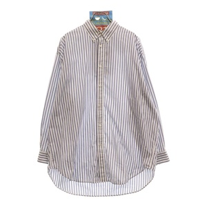 BALENCIAGA バレンシアガ 18SS Back Patch Stripe Shirt バックパッチ 長袖ストライプシャツ ホワイト 518068 TAM07