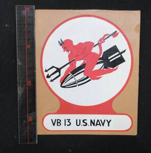 実物 当時物 WW2 VB-13 US.NAVY 米海軍 VB-13 哨戒爆撃隊 紙製