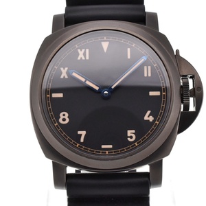 △ パネライ PANERAI PAM00779 ルミノール カリフォルニア 8デイズ DLC 手巻き メンズ 美品 箱・保証書付き I#128496