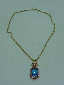 トパーズネックレス ブルー ★ Crystal Jewelry クリスタルジュエリー ◆ 1個 ▼