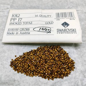 ☆ほぼ未使用 SWAROVSKI スワロフスキー ヴィンテージ ルース 1012 17PP 10gross SMOKED TOPAZ スモークトパーズ 裸石 デコ R-250